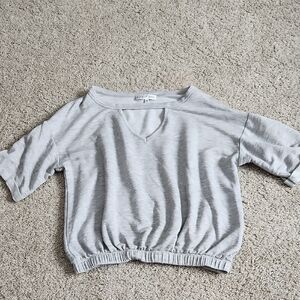 Gray Short Sleeve Top